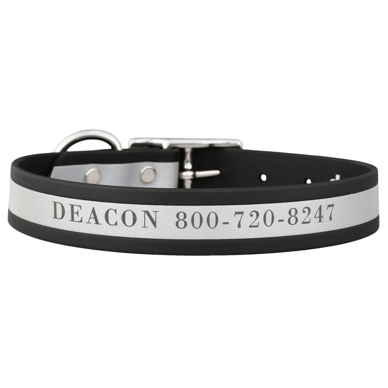 Waterproof Standard Collar with Personalized Reflective Strip | dogIDs