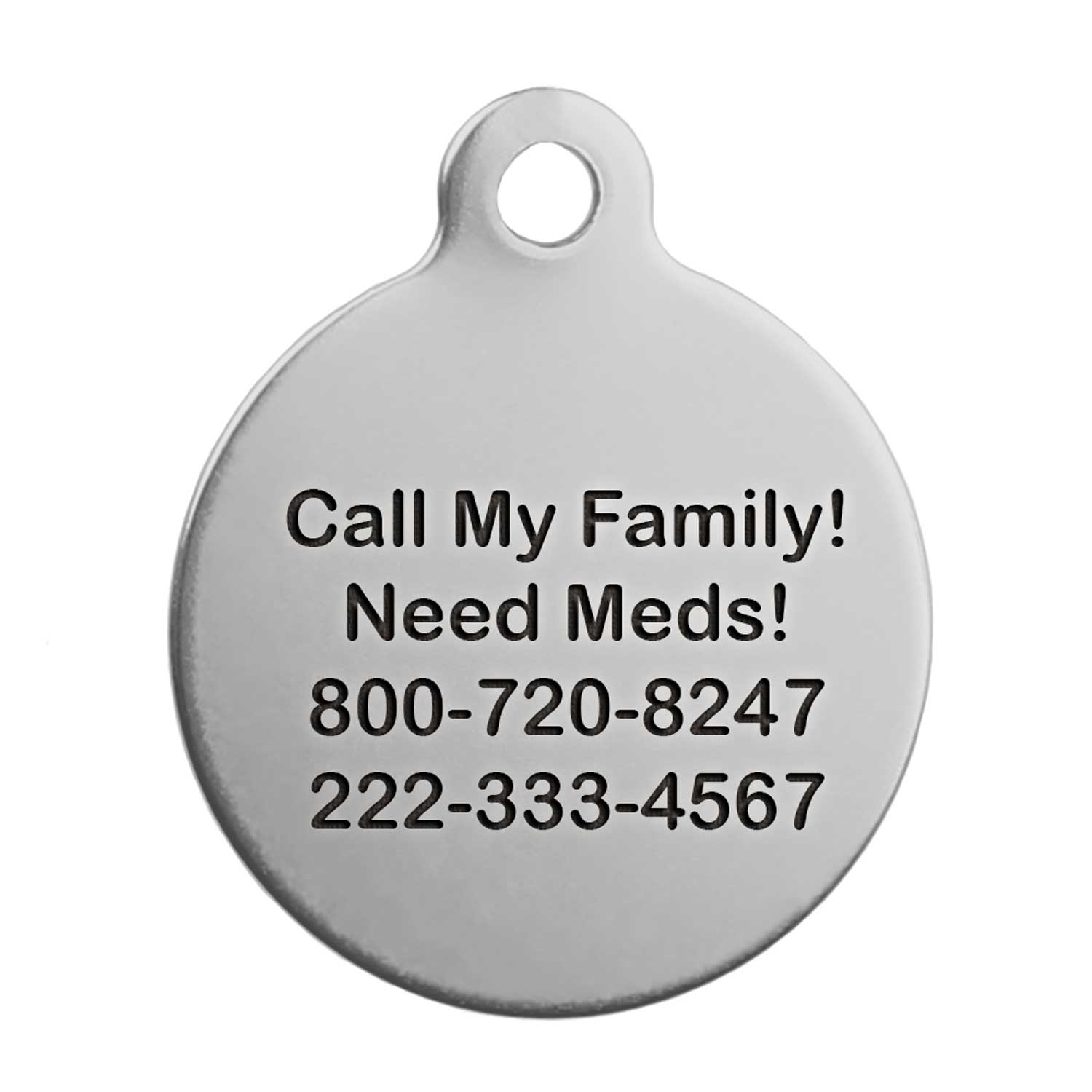 Dog Breed ID Tag Backside Engraving