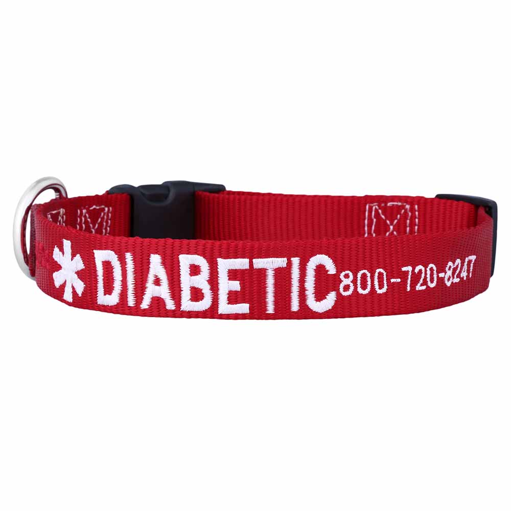 Embroidered Medical Alert Dog Collar