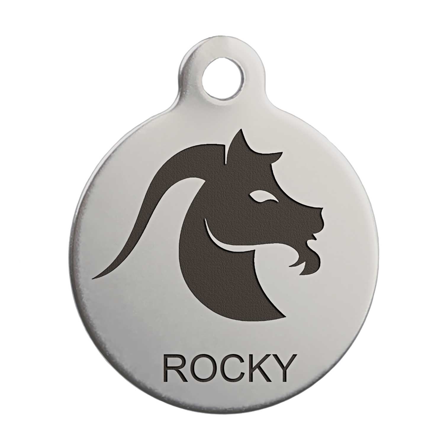 Zodiac Sign Custom Dog ID Tag Capricorn Symbol