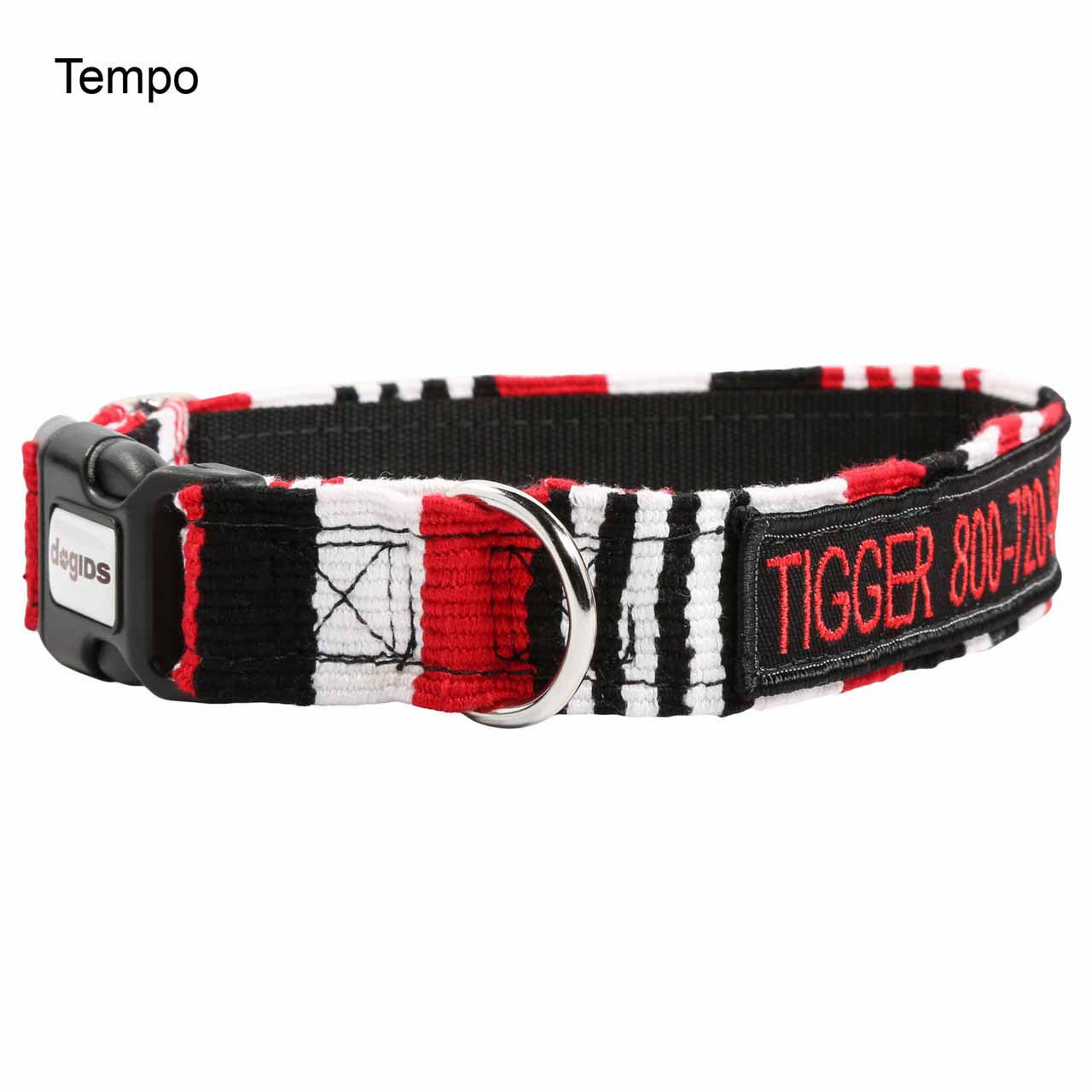 Embroidered Maya Personalized Dog Collar Tempo