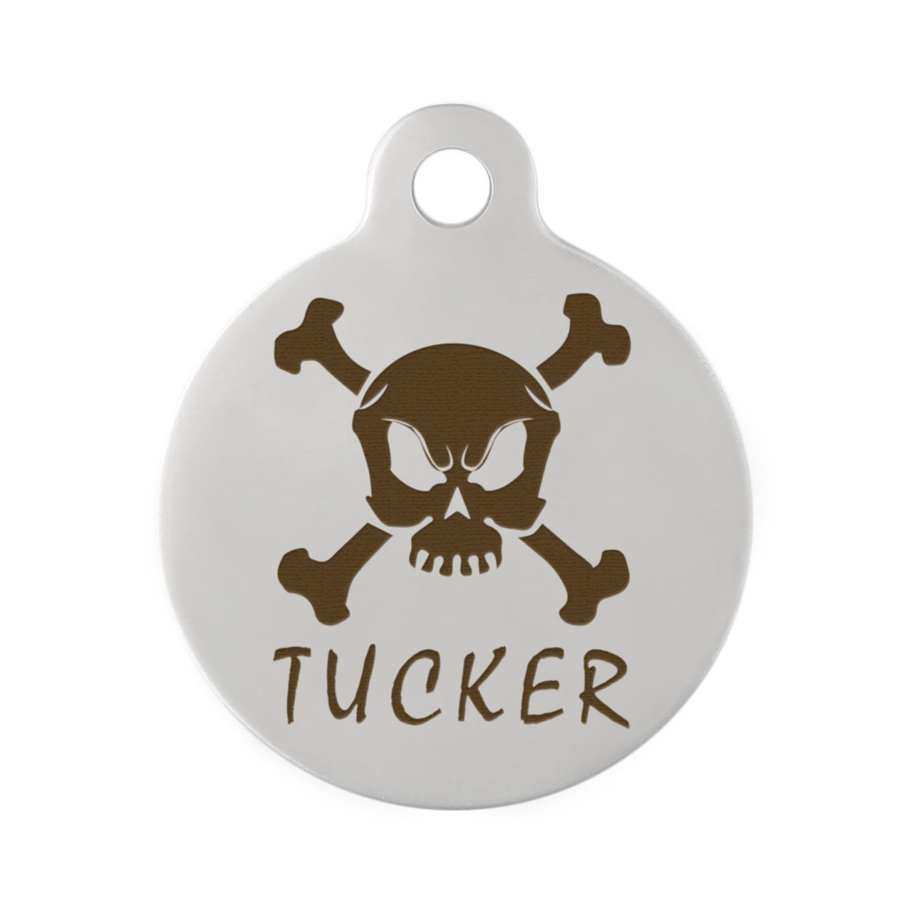 Skull Design Dog ID Tags - Scary Skull Stainless Steel