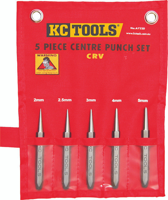 CENTRE PUNCH 5PC SET 2mm 5M Boss Industrial