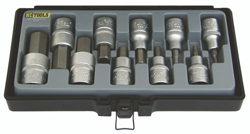 1/2" DRIVE IN-HEX SOCKET 10PC SET