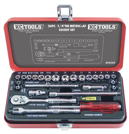 1/4" DRIVE 30PCE METRIC SOCKET SET