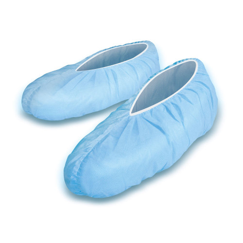 DISPOSABLE SHOE COVERS BLUE PK100