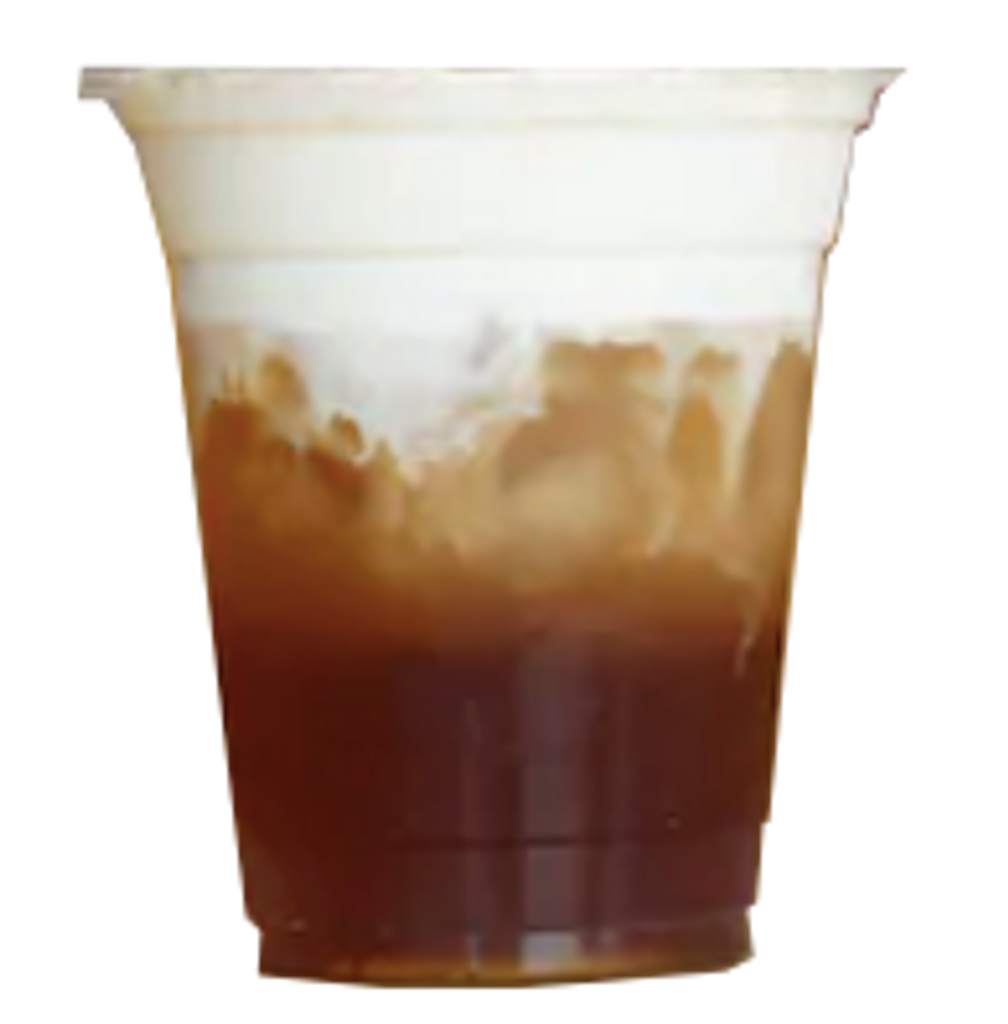 milk tea with cream foam topping