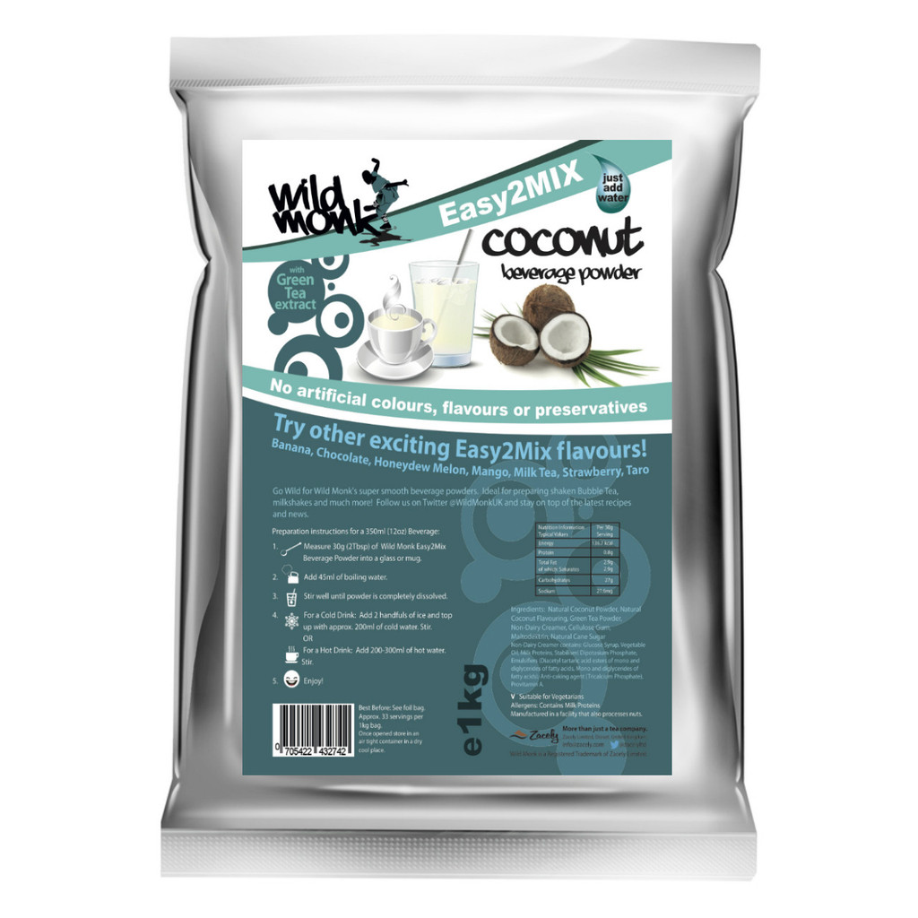 Wild Monk COCONUT Premium Bubble Tea Powder 1kg pack