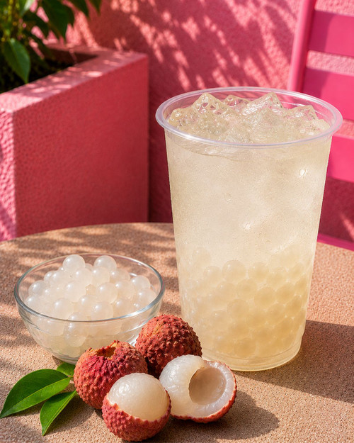 Case of 4 - 3.2kg LYCHEE Popping Boba Juice Pobbles for Bubble Tea