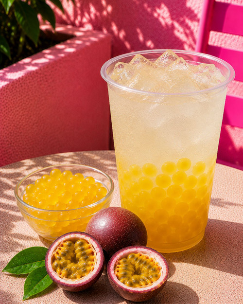 Case of 4 - 3.2kg PASSION FRUIT Popping Boba Juice Pobbles for Bubble Tea