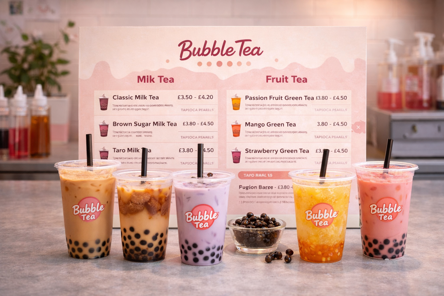 Bubble tea menu planning and profitable drinks