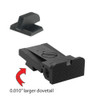 Kensight Kensight Target 1911 Sights Oversized Dovetail Sight 0.010 Square Blade - Fits Bomar BMCS  Sight Dovetail Cut