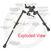 S7 Bipod 7-9" legs with Rubber Feet