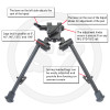 S7 Bipod 7-9" legs with Rubber Feet