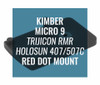 EGW Red Dot Mount for Kimber Micro 9 (Trijicon RMR / SRO, Holosun 407c / 507c )