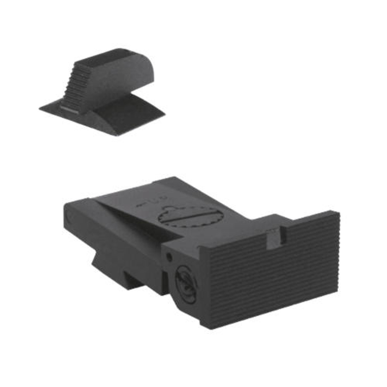 Kensight Kensight Target 1911 Sights Set with Square Blade - Serrated 0.200 Front Sights - Fits Bomar BMCS  Sight Dovetail Cut