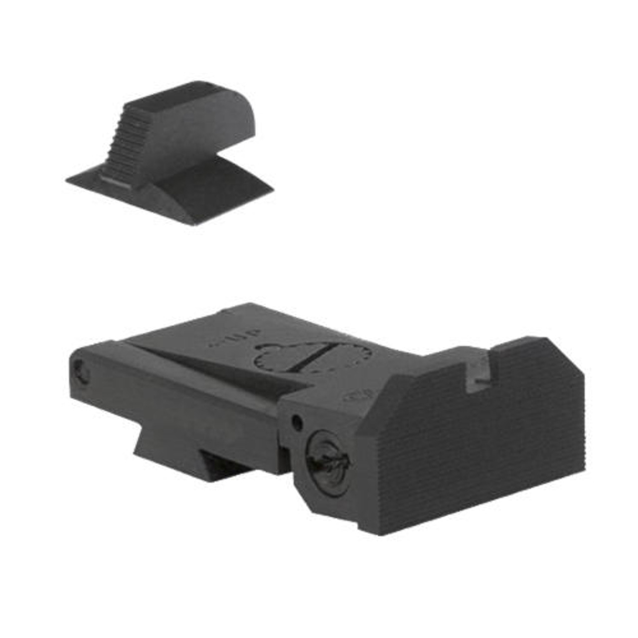 Kensight Kensight Target 1911 Sights Set with Beveled Blade - Serrated 0.200 Front Sights - Fits Bomar BMCS  Sight Dovetail Cut