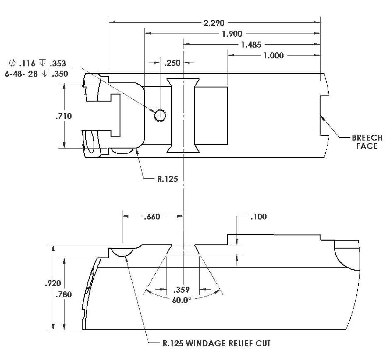 Kensight Kensight Target 1911 Sights Deep Notch Beveled Blade - Serrated 0.210 Front Sights - Fits Bomar BMCS  Sight Dovetail Cut