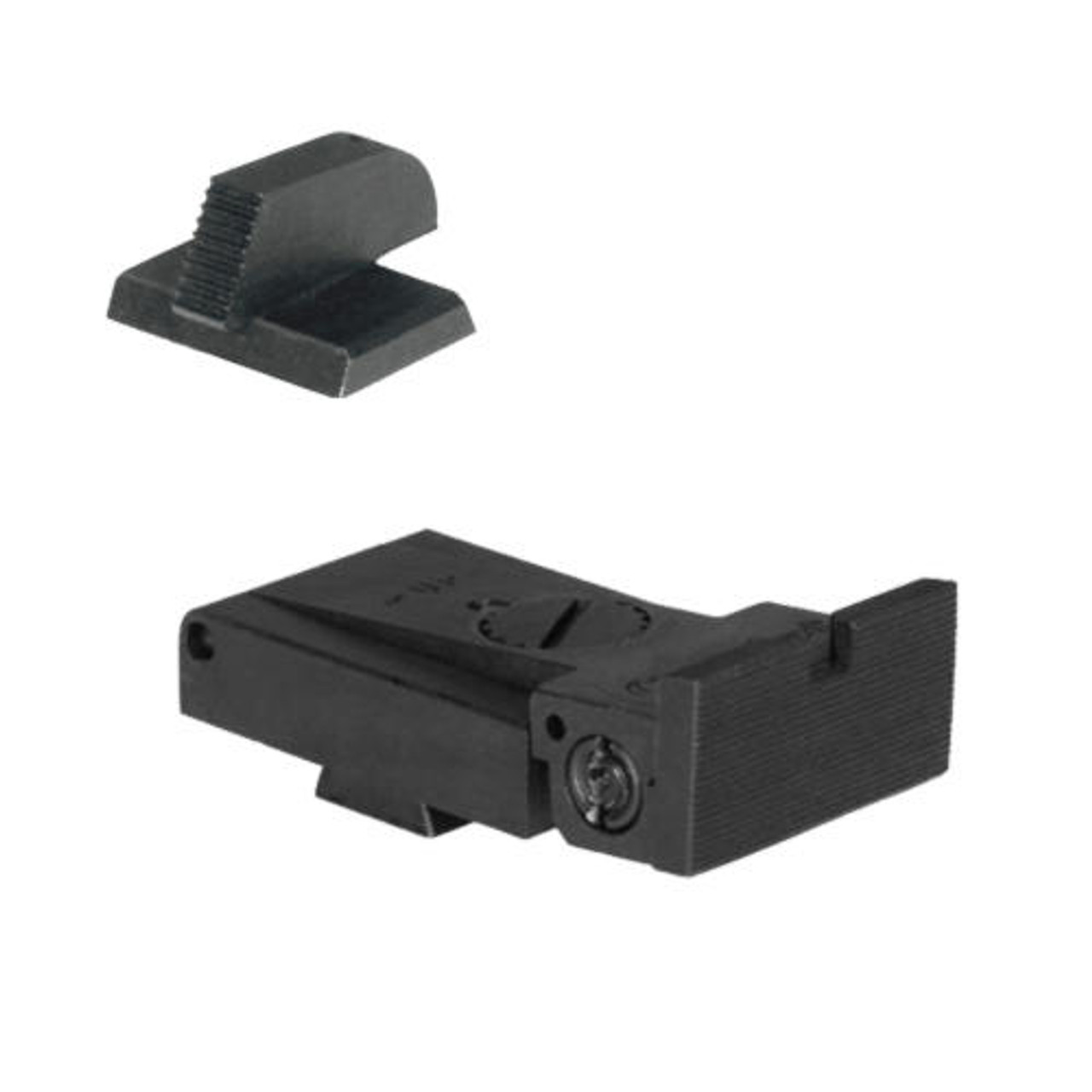 Kensight Kensight Target 1911 Sights Set Squared Blade - Serrated - 0.200 Front Sight - Fits LPA TRT  Sight Dovetail Cut