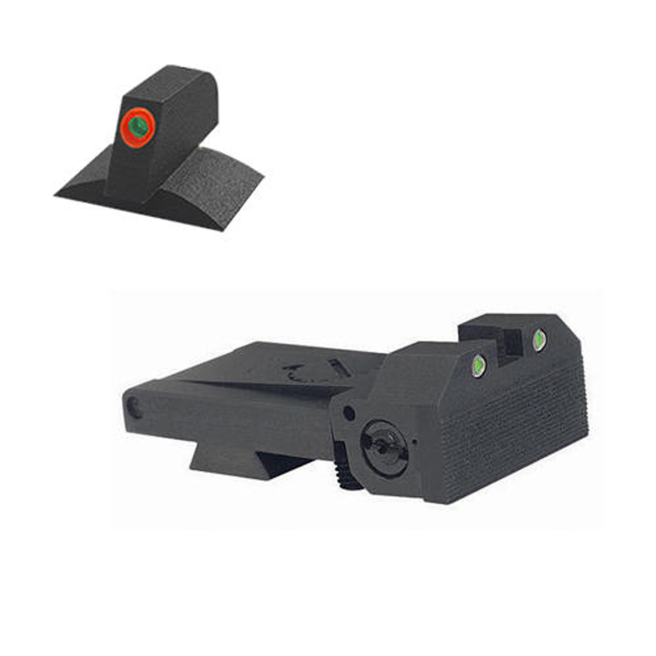 Kensight Kensight Target 1911 Sights Trijicon Tritium insert - Night Sights with Beveled Blade - Fits Bomar BMCS  Sight Dovetail Cut