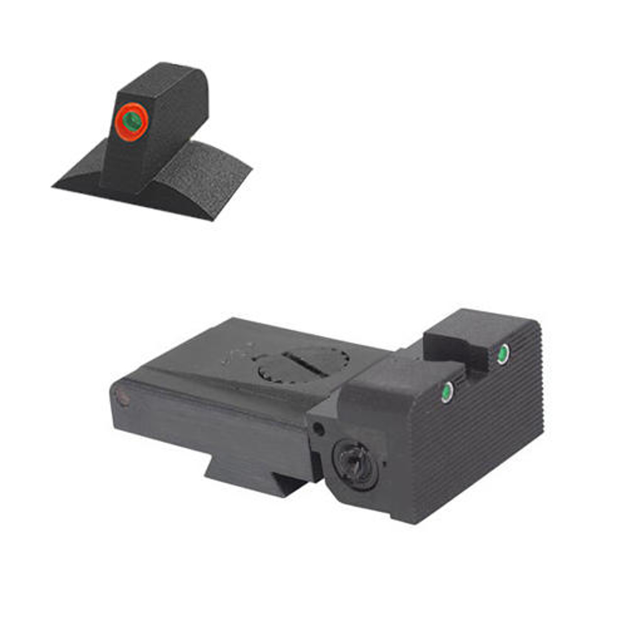 Kensight Kensight Target 1911 Sights Trijicon Tritium insert - Rear Night Sight with Rounded Blade - Fits LPA TRT  Sight Dovetail Cut