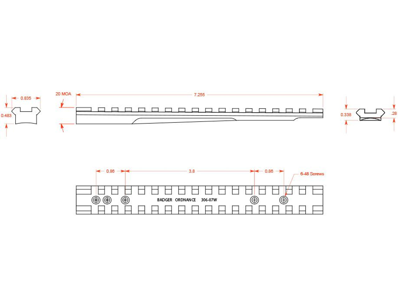 Badger Ordnance Badger Ordnance Winchester Long Action Scope Rail