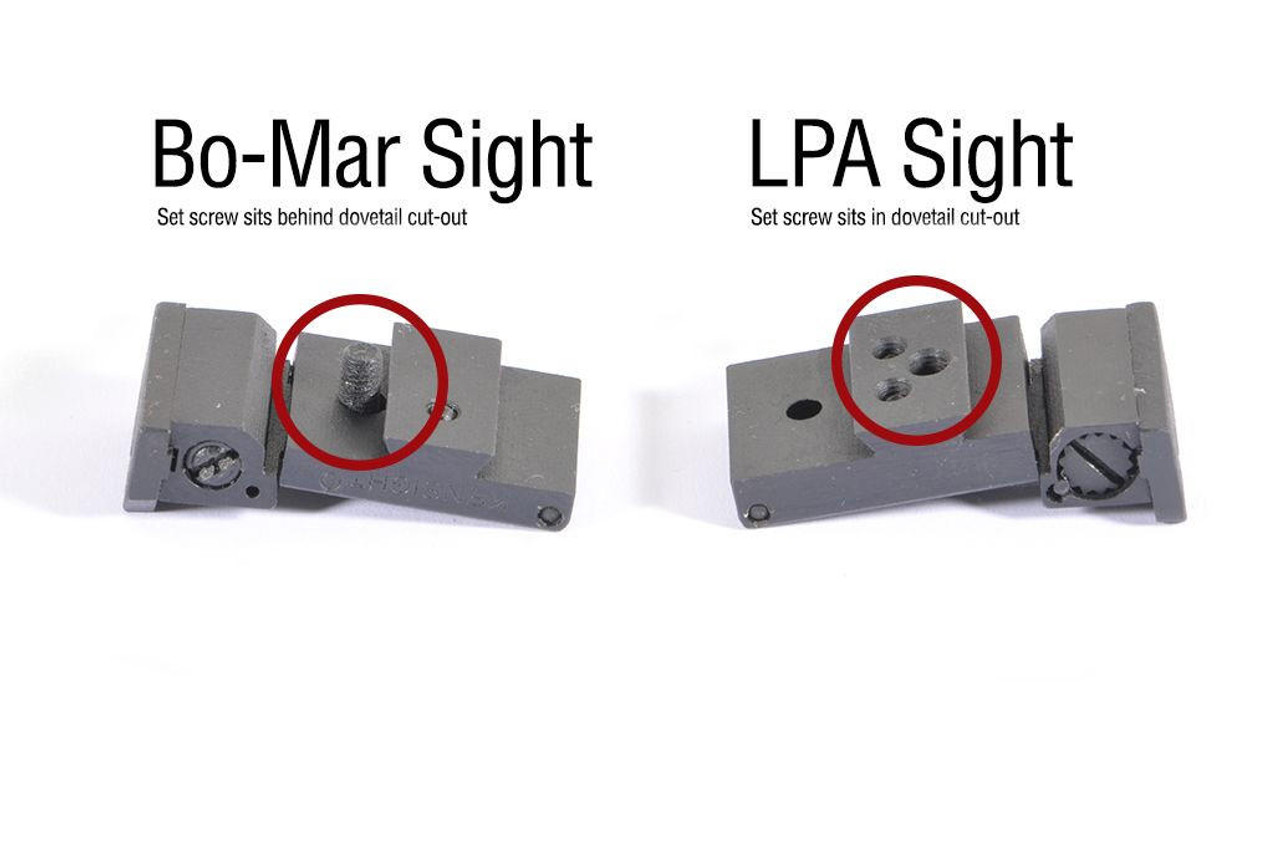 EGW SILVERLINE ADJ REAR SIGHT TO FIT BO-MAR BMCS CUT