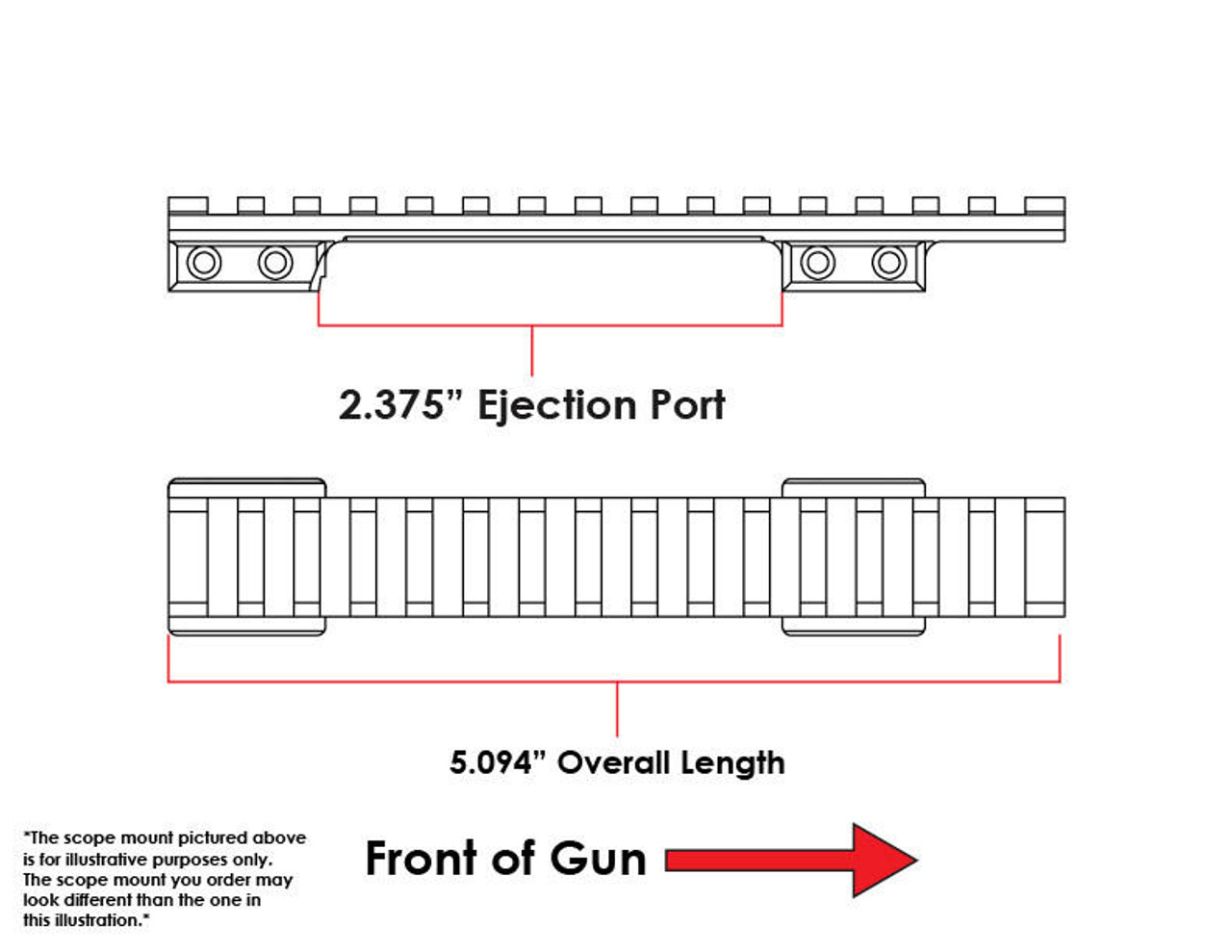 EGW HD CZ 527 16MM PICATINNY SCOPE MOUNT 20 MOA