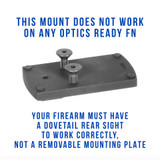 EGW FN FNS, FNX Sight Mount (fits Burris FastFire, Docter, Viridian RFX25)