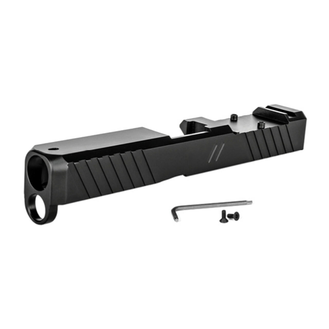 Rmr Slide Rack ZEV Z19 Duty Stripped Slide With RMR Cut For Glock 19 Gen 5, Black Coating