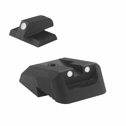 Kensight Kensight DFS - Defensive Fixed Sight, Fixed white dot rear sight fits Novak LoMount cut, recessed blade - .160 Tall FLAT BASE Front Sight