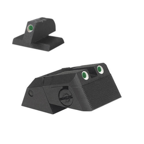 Kensight Kensight DAS 1911 Sights Defense Novak Adjustable Rear Sight Set Tritium insert - Night Sights Serrated Blade - 0.230 Front Sight