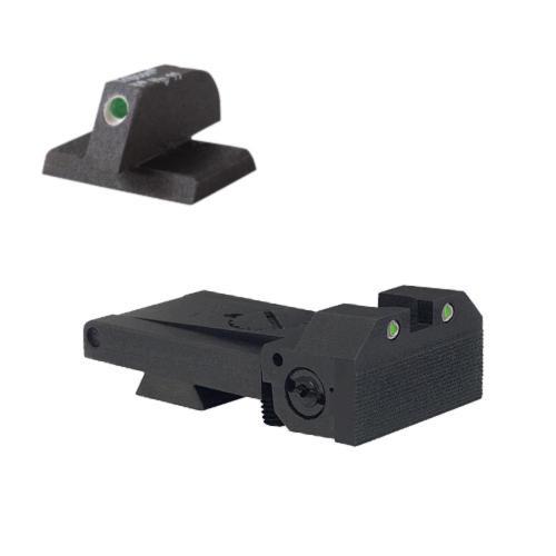 Kensight Kensight Target 1911 Sights Set - Night Sights with Beveled Tritium Blade - Tritium 0.200 Front Sights - Fits Bomar BMCS  Sight Dovetail Cut