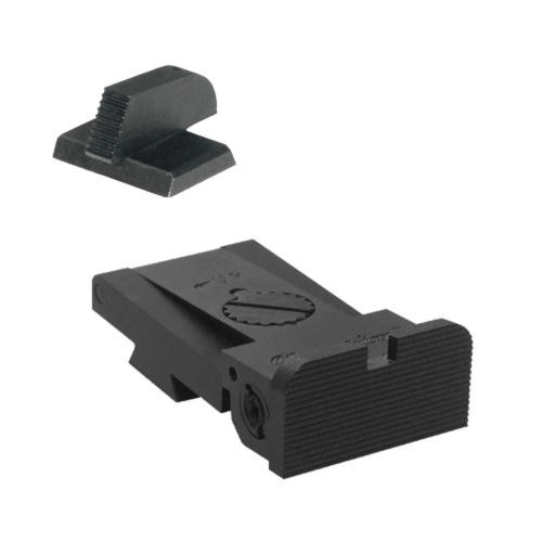 Kensight Kensight Target 1911 Sights Set with Rounded Blade - Serrated 0.200 Front Sights - Fits Bomar BMCS  Sight Dovetail Cut
