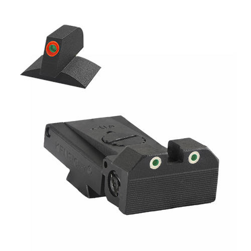 Kensight Kensight 1911 LPA Adjustable Beveled Blade Sight Set W/ 0.200 Tall Lumi Orange Tritium Contoured Front Sight