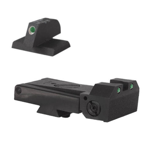 Kensight Kensight Ruger SR1911 Adjustable Tritium Sight, Rounded Blade W/ 0.200 Tall Tritium FLAT base front