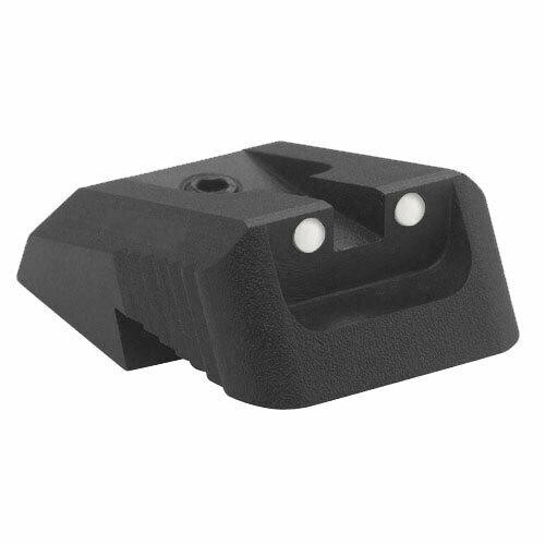 Kensight Kensight DFS 1911 Sights Fixed Rear Combat Sight, Artic White Dot, Recessed Blade - Fits Novak LoMount  Sight Dovetail Cut