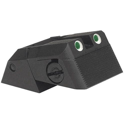 Kensight Kensight DAS 1911 Sights Adjustable Rear Combat Tritium Night Sights, Serrated Blade - Fits Novak LoMount  Sight Dovetail Cut