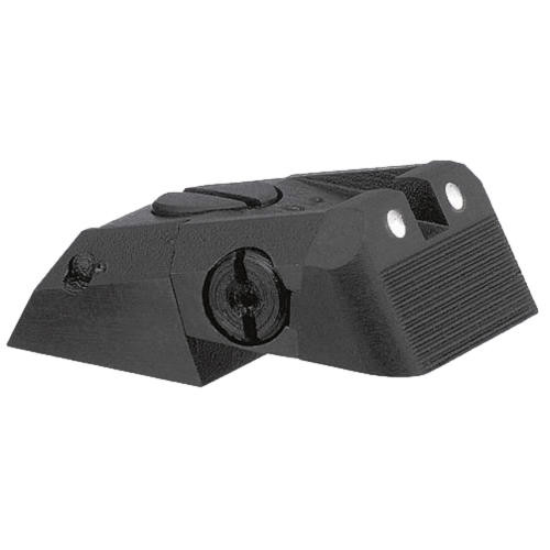 Kensight Kensight DAS 1911 Sights Adjustable Rear Combat Sight White Dot, Serrated Blade - Fits Novak LoMount  Sight Dovetail Cut