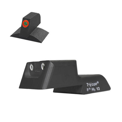 Kensight 1911 Novak Recessed Blade Sight Set W/ 0.160 Tall Lumi Orange Tritium Contoured Front Sight - KS-980-668