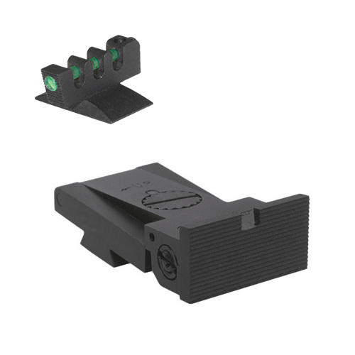 Kensight 1911 Bomar Square Blade Sight Set W/ 0.200 Tall Fiber Optic Flat Front Sight - KS-930-002