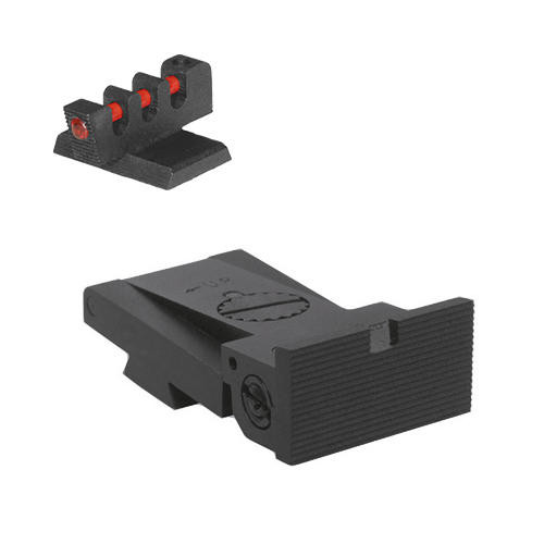 Kensight 1911 Bomar Square Blade Sight Set W/ 0.200 Tall Fiber Optic Flat Front Sight - KS-930-002