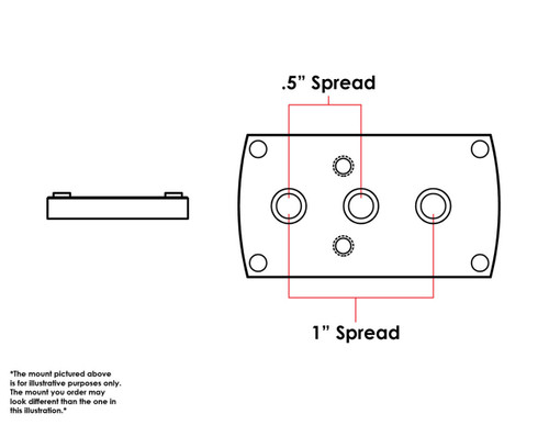 EGW VORTEX VIPER / VENOM SIGHT MOUNT FITS BURRIS FASTFIRE AND DOCTER FOR HENRY LEVER ACTION, MARLIN LEVER ACTION, RUGER PC CARBINE