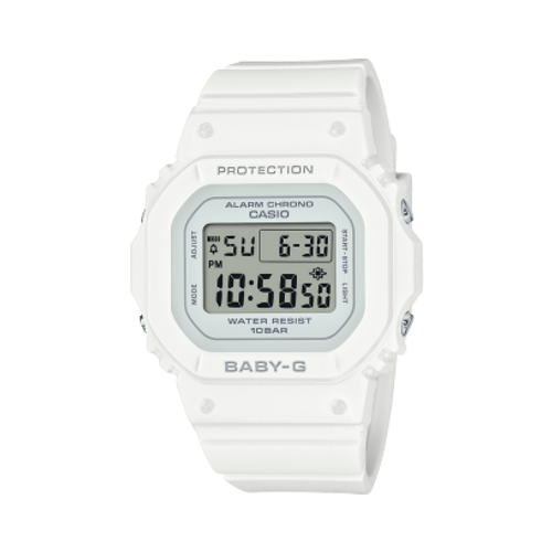 BABY-G SHOCK CASIO  WHITE SLIM DIGITAL LADIES WATCH BGD565-7
