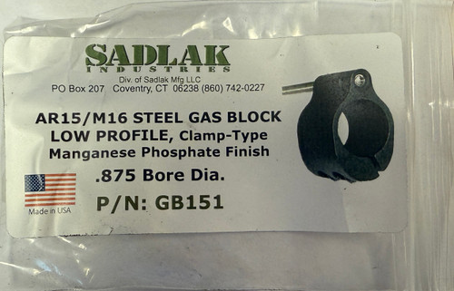 SADLAK AR15/M16 STEEL GAS BLOCK SADLAK AR15/M16 STEEL GAS BLOCK