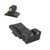 Kensight Kensight Adjustable Rear Sight Fits Bo-Mar Bmcs Cut, Rounded Blade W/ 0.200 Tall Lumi Orange Tritium Contoured Front Sight