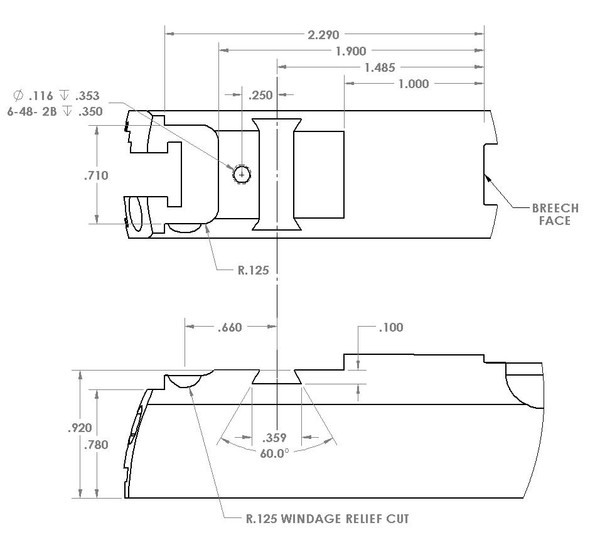 Kensight Rollo 1911 Kensight Rear Sight Anti-Snag Blade