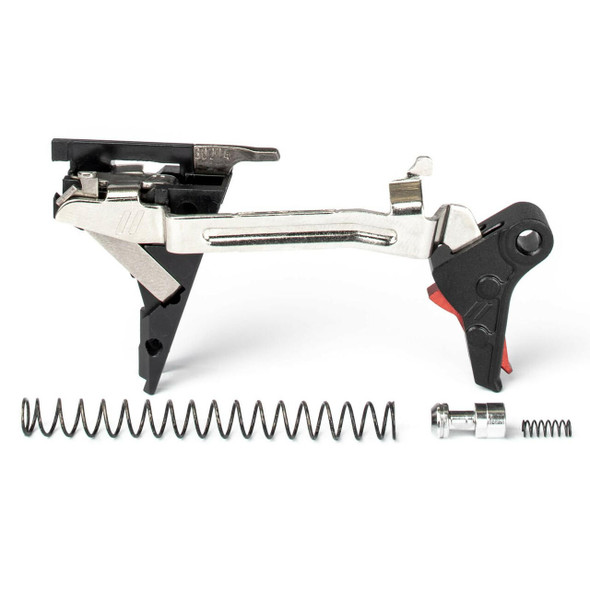ZEV ZEV Pro Flat Face Trigger Drop-In Kit For Glock 4th Gen, 9Mm, Blk/Red