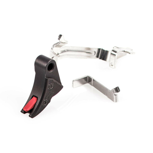 ZEV ZEV Pro Trigger Curved Face Upgrade Bar Kit Black Trigger W Red Safety Small