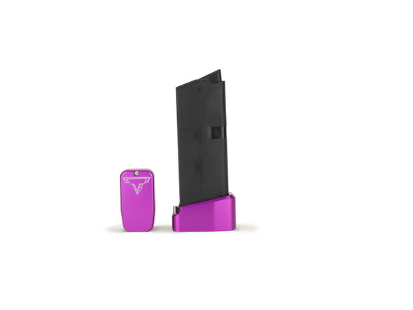 Taran Tactical +2 Base Pad for Glock 43 OEM 9mm Magazine